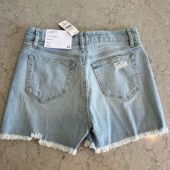 Loft high rise jeans shorts size 24 - Picture 2 of 3